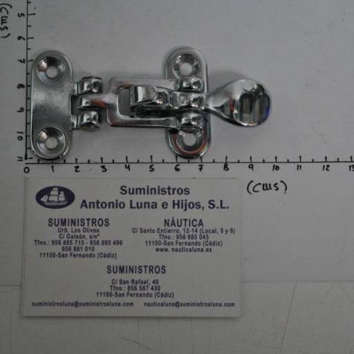 Cierre de escotilla de 95 x 46 mm de latón cromado [1]