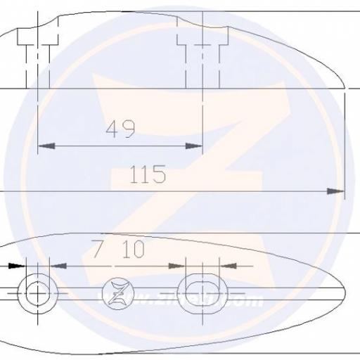 Ánodo de zinc (tipo pez) para atornillar de 115 mm Zineti. [7]