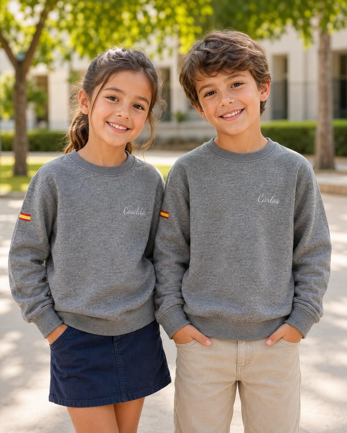 Sudadera niños NOMBRE + BANDERA