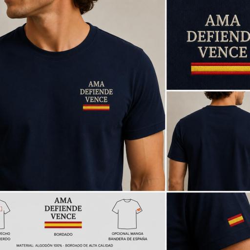 Camiseta AMA, DEFIENDE, VENCE 