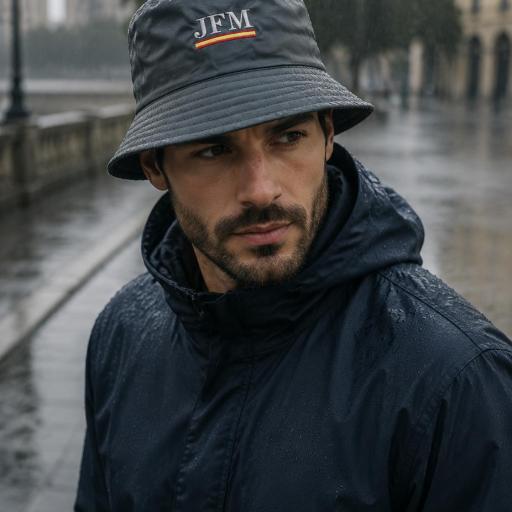 Gorro lluvia  BANDERA ESPAÑA + INICIALES