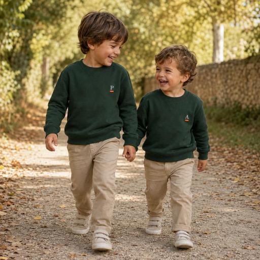 Sudadera niño INICIAL + BANDERA DE ESPAÑA 