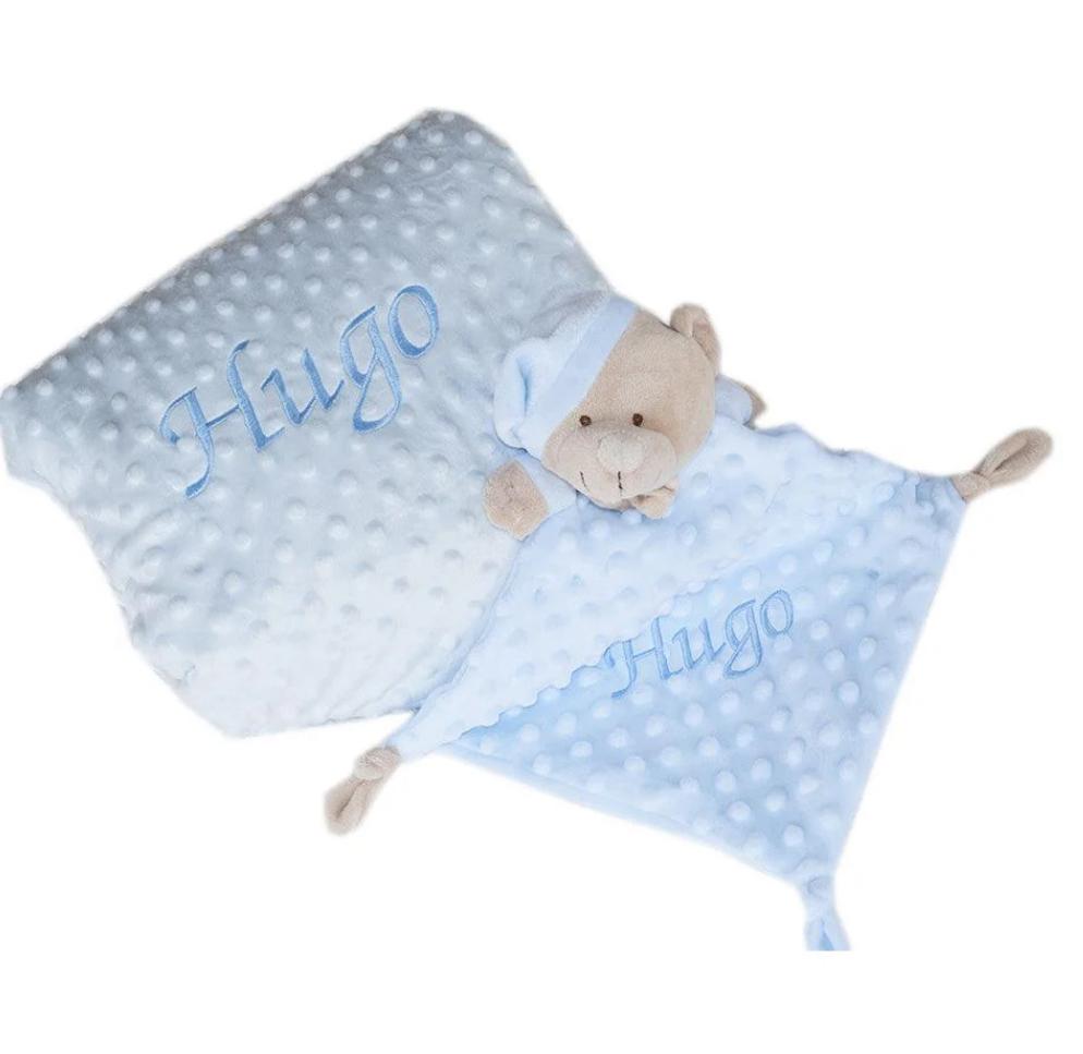 Caja regalo manta + DOUDOU bebé PERSONALIZADO