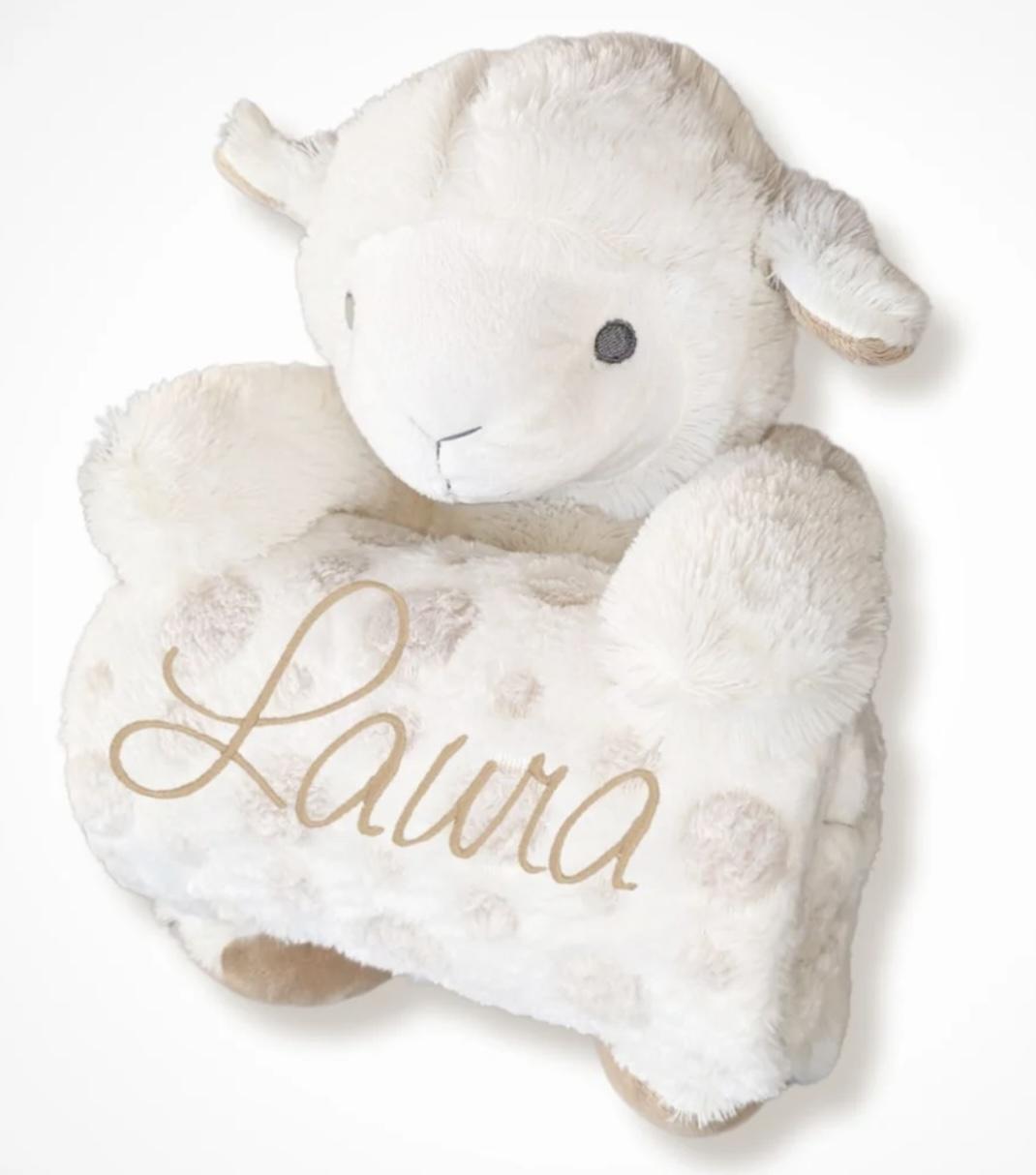 Caja regalo peluche + manta carrito