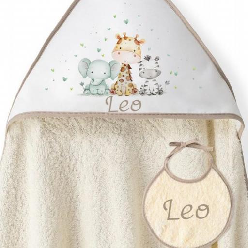Toalla bebé  + babero PERSONALIZADO [1]