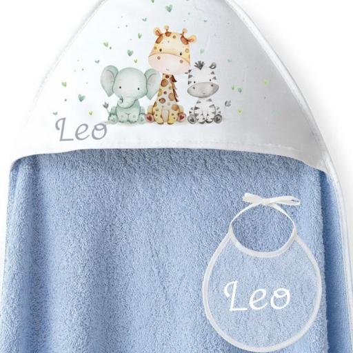 Toalla bebé  + babero PERSONALIZADO [2]