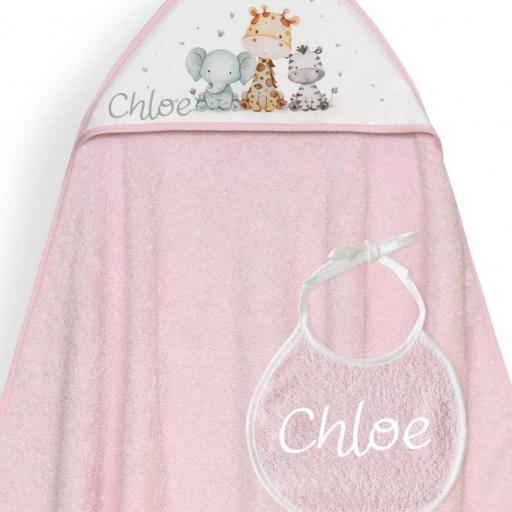 Toalla bebé  + babero PERSONALIZADO [3]