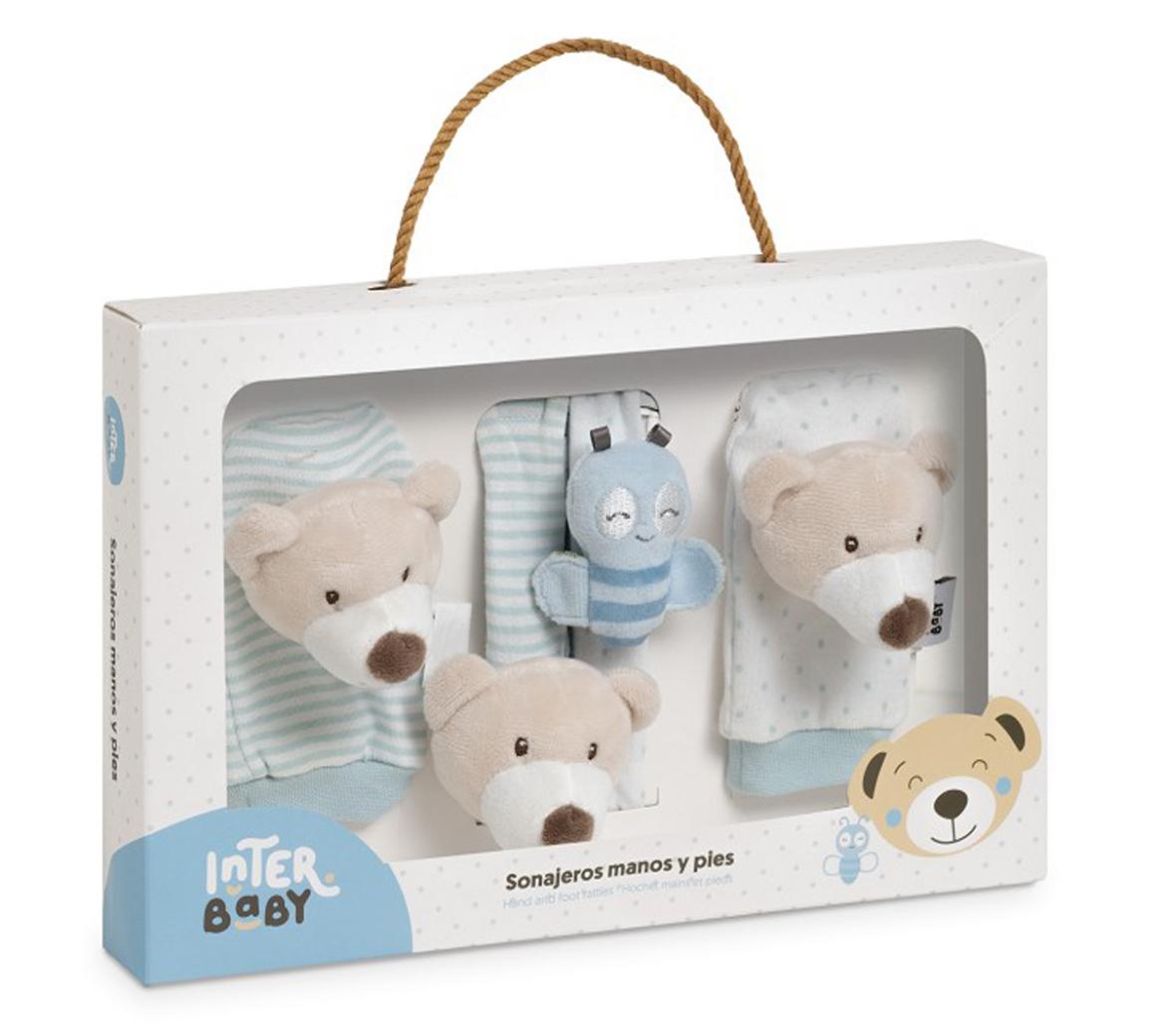 Caja regalo sonajero manos y pies ositos