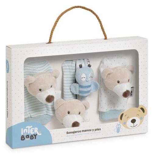 Caja regalo sonajero manos y pies ositos