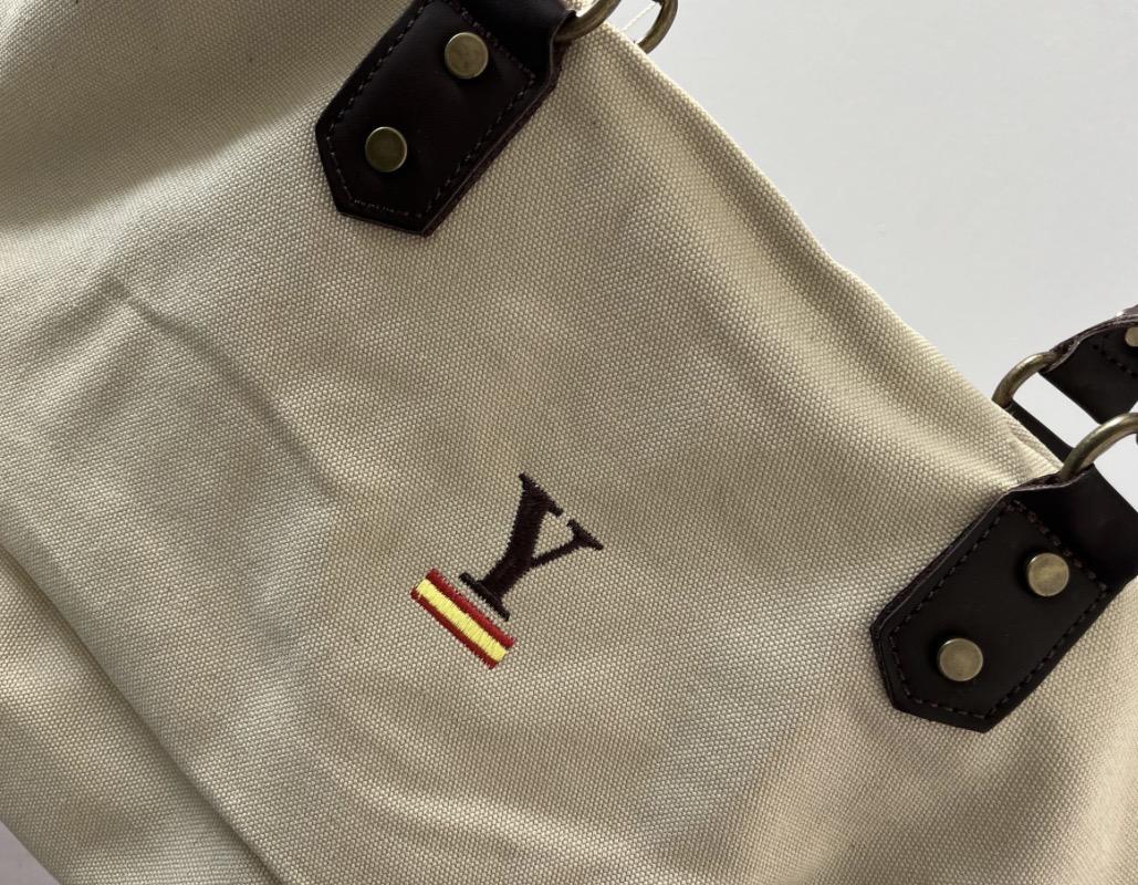 Bolso loneta INICIAL + BANDERA