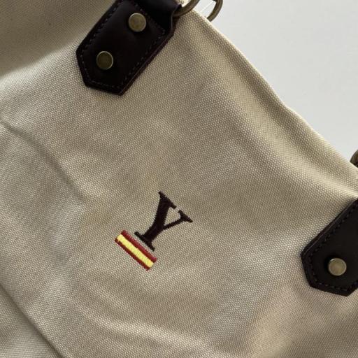 Bolso loneta INICIAL + BANDERA 