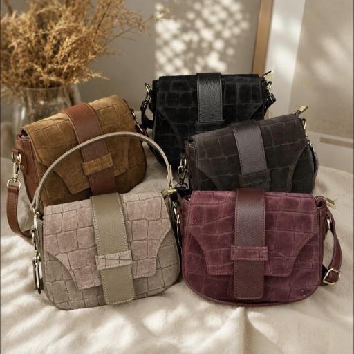 Bolso bandolera de ante croco [1]