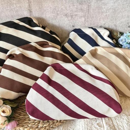 Bolso rayas irregulares