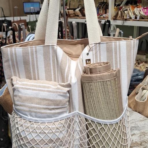 Conjunto playa: BOLSO + COJÍN + ESTERILLA