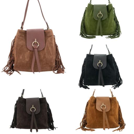 Bolso piel detalle flecos [3]