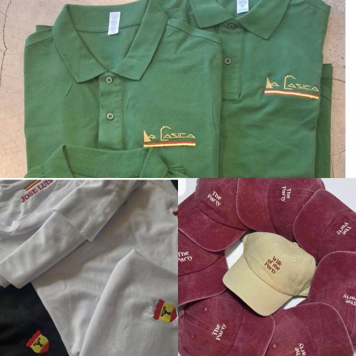 Polos, gorras, delantales, camisetas y mucho más 