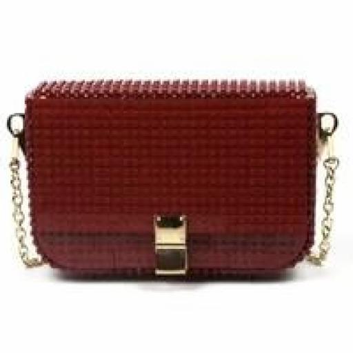 Bolso granate flores Bag and Block [3]