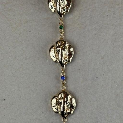 Collar de cadena dorada elefantes de Truhanas [2]