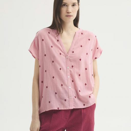 Camisa con bordado Diamond nice things [0]