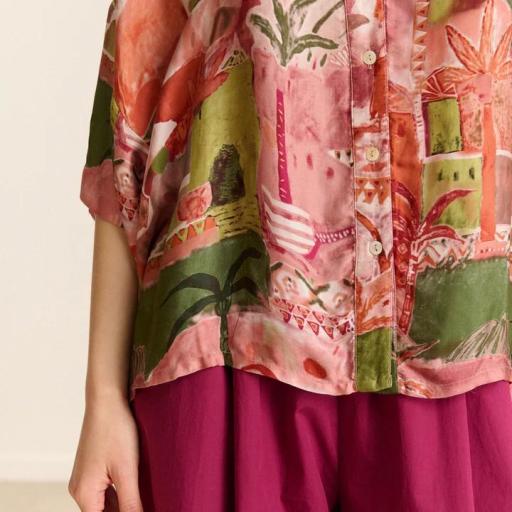 Camisa estampada manga corta Garance [1]