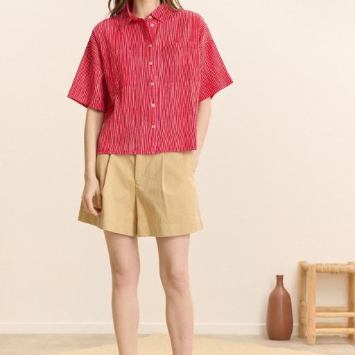 Camisa manga corta rayas Garance