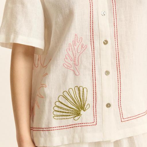 Camisa manga corta bordada Garance [1]
