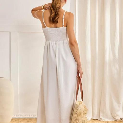 Vestido largo bordado flor Nud NKN [1]