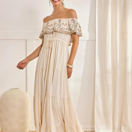 Vestido largo escote barco Nud NKN [2]