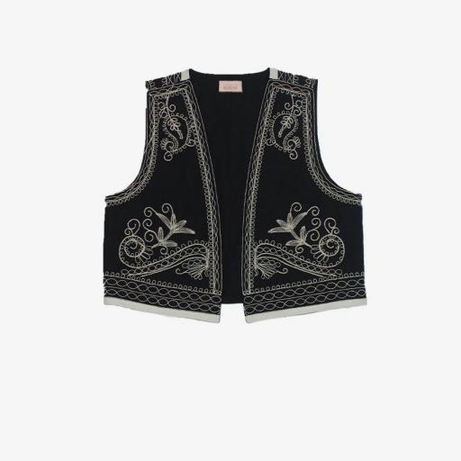 CHALECO BORDADO BICOLOR - NEGRO NKNnekane  [3]