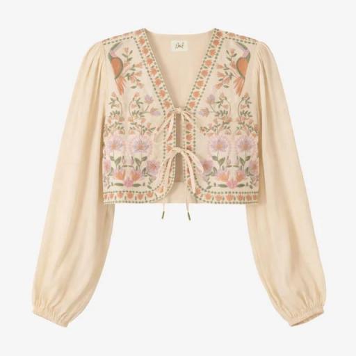 Blusa romántica flores y lazos Nud NKN [3]
