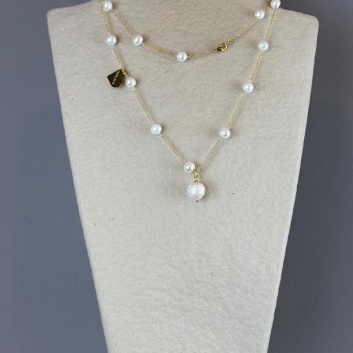Collar largo de perlas Truhanas
