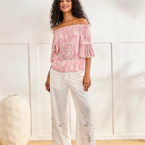 Pantalón bajos calados blanco Nud NKN [3]