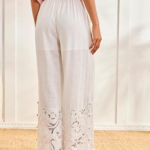 Pantalón bajos calados blanco Nud NKN [1]