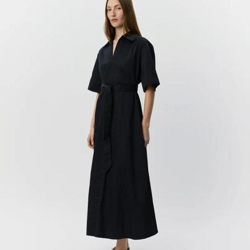Vestido largo manga corta negro Sofie Schnoor [2]
