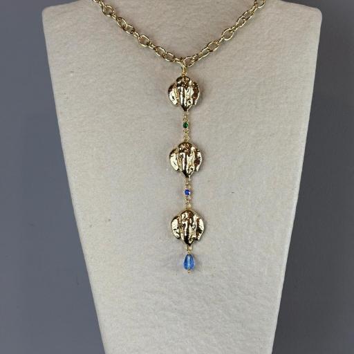 Collar de cadena dorada elefantes de Truhanas