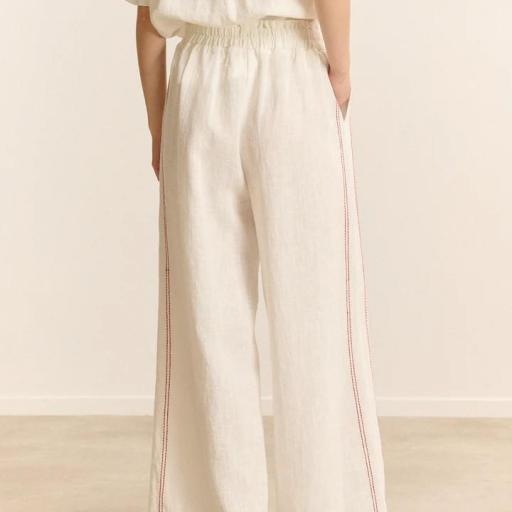 Pantalón ancho elásticos con bordado Garance [2]