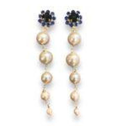 Pendientes cascada perlas Truhanas [1]