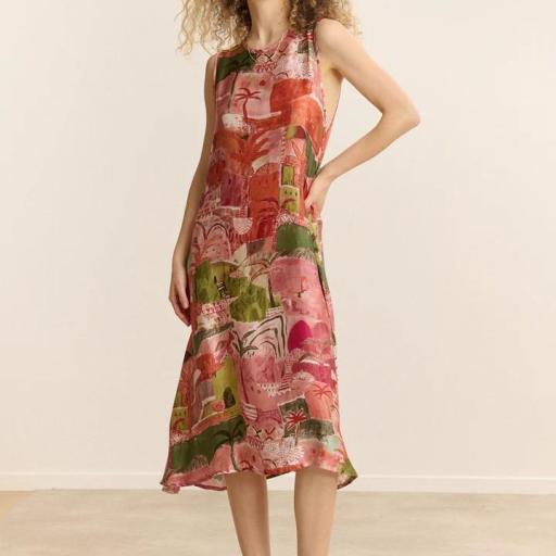 Vestido midi camelia Garance