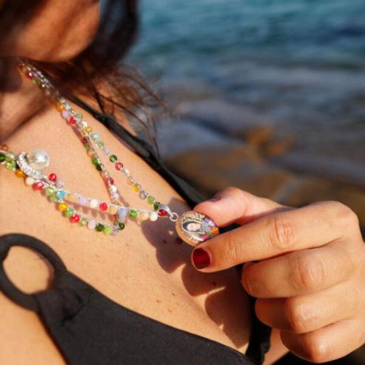 Collar Guadalupe flores secas, Truhanas [3]