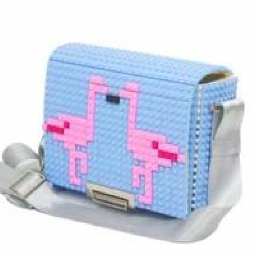 Bolso cuadrado azul bag and block [2]