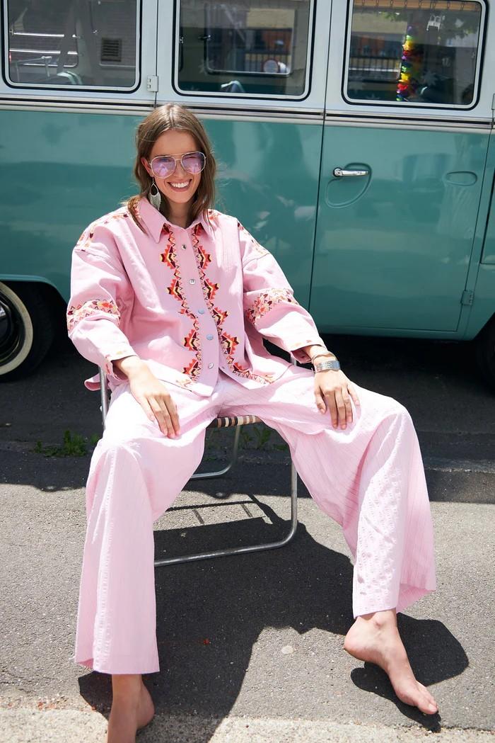 camisa vaquera bordada Veida