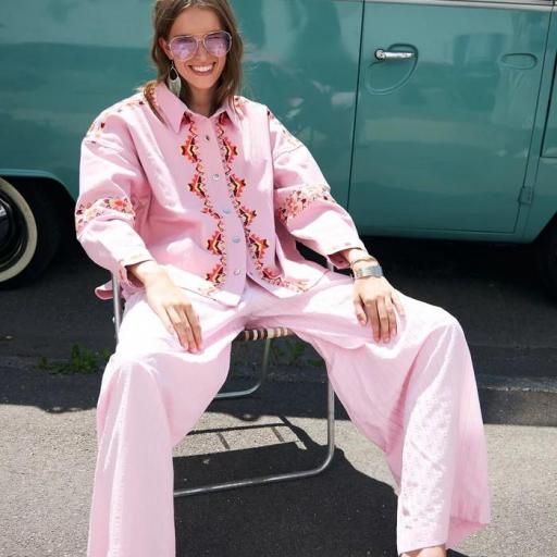 camisa vaquera bordada Veida 