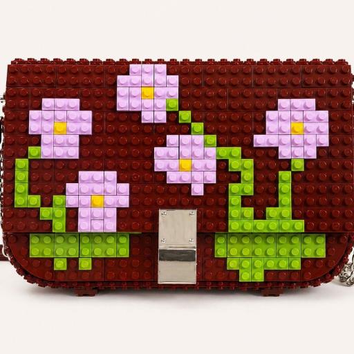 Bolso granate flores Bag and Block