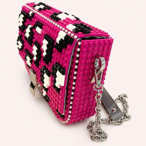 Bolso rosa animal print Bag and Block [1]