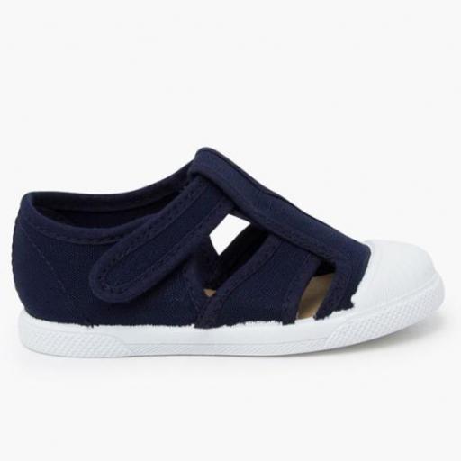 SANDALIA BLANDITA LONA TIPO CANGREJERA