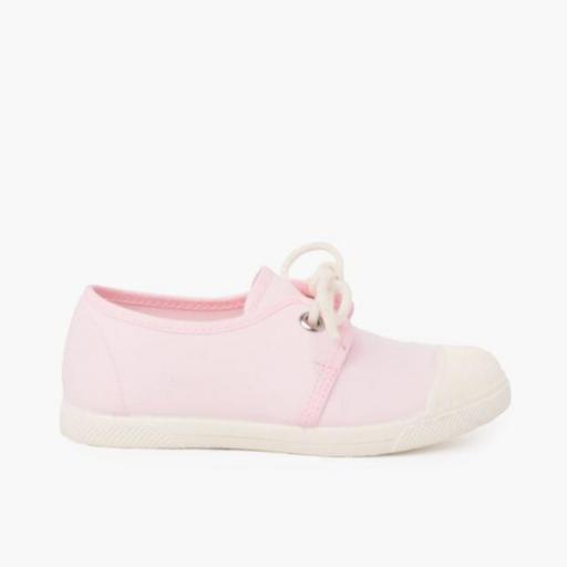 Zapatilla casual lona con puntera goma