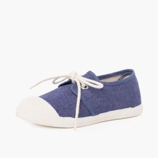 Zapatilla casual lona con puntera goma [1]