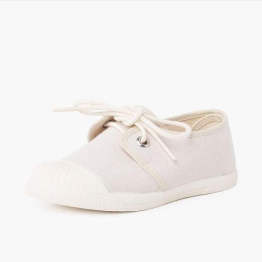 Zapatilla casual lona con puntera goma [1]