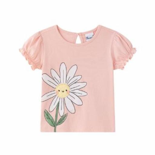 Camiseta Flor Rosa
