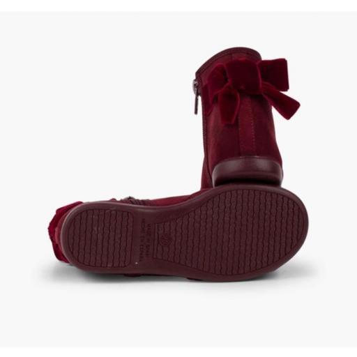 Botines con lazo terciopelo y cremallera BURDEOS [2]